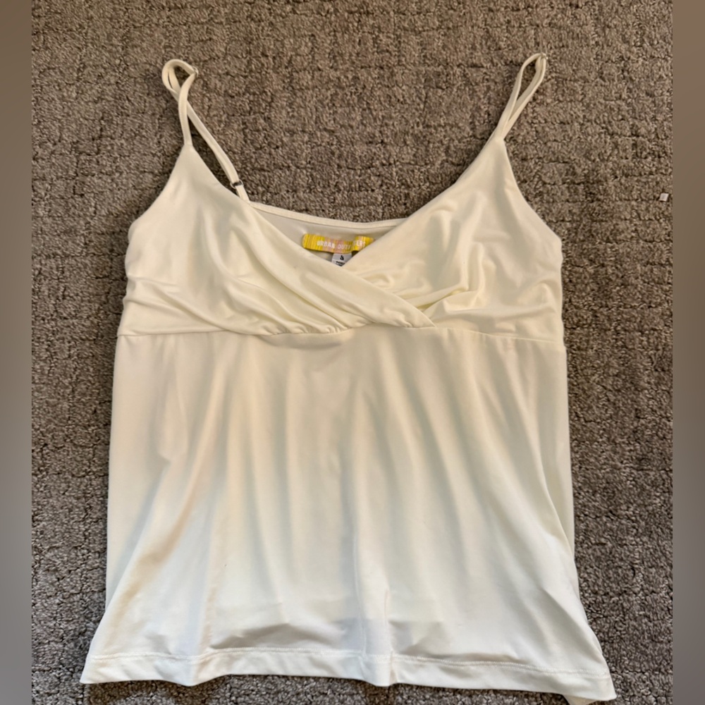 White/cream Urban Outfitters tank top